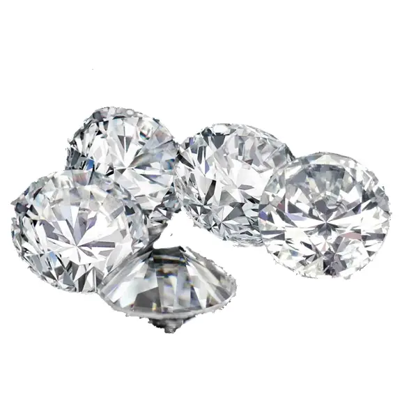 An image showing a collection of large, sparkling diamond gems of varying sizes.