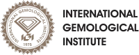 The logo of the International Gemological Institute, which includes a diamond-shaped icon and the text 'International Gemological Institute' below.